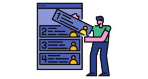 Animation example of website ranking on Google. 